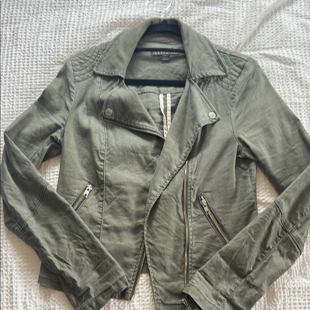 Level 99 M Women's Olive Moto Jacket